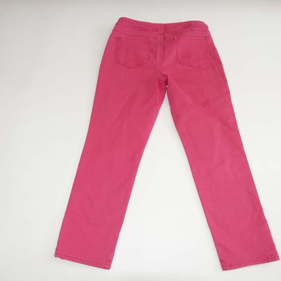Chico's Womens Girlfriend Slim Leg Ankle Pull On Jeans Size 0.5 / 6 Pink Stretch - Picture 5 of 6
